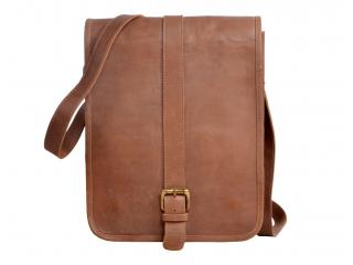 Mens Crazy Horse Leather Briefcase Vintage Tablet Document Business Bag Handbag